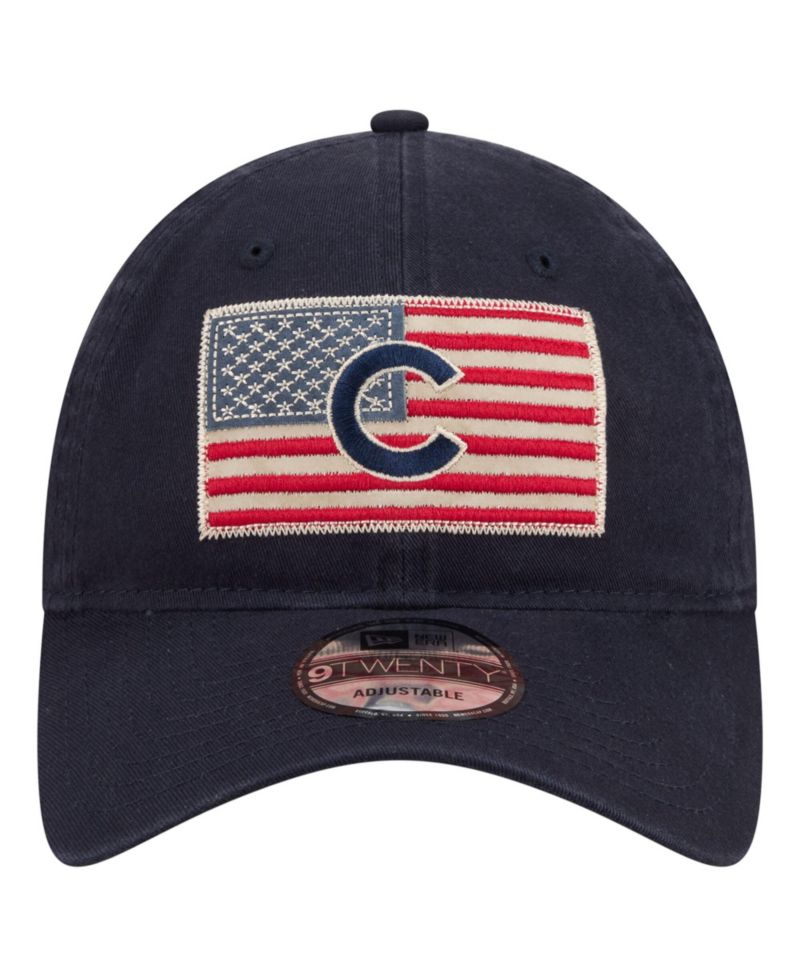 Men's Navy Chicago Cubs Americana Flag 9TWENTY Adjustable Hat