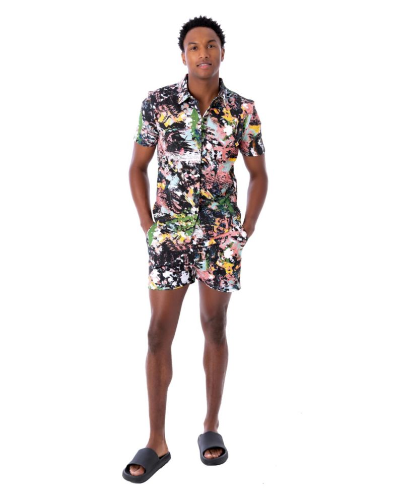 Men's Frenzy print Pull On Shorts