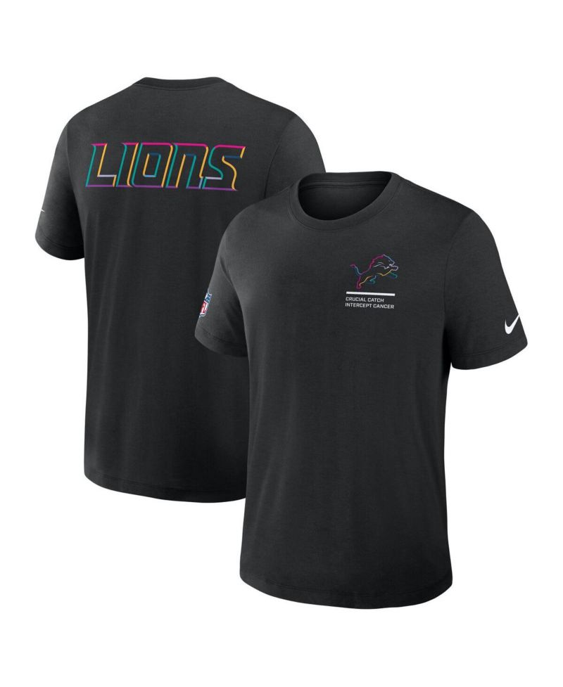 Men's Black Detroit Lions Tall 2025 NFL Crucial Catch Tri-Blend Dri-FIT T-Shirt