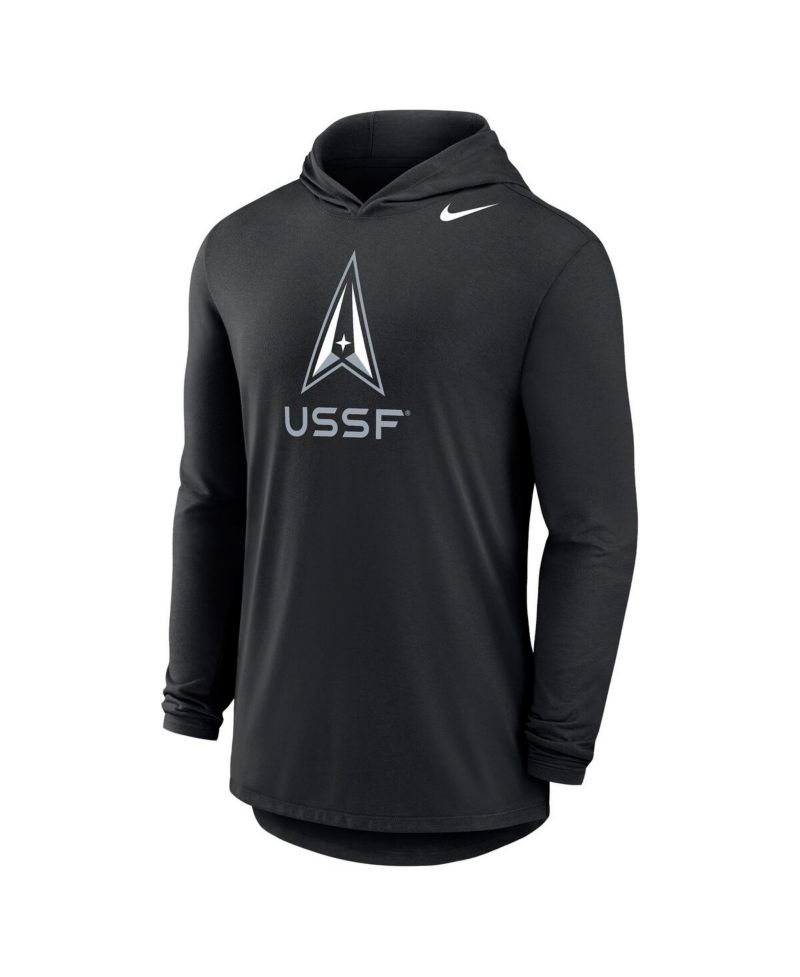 Men's Black Air Force Falcons Space Force Rivalry Long Sleeve Hoodie T-Shirt