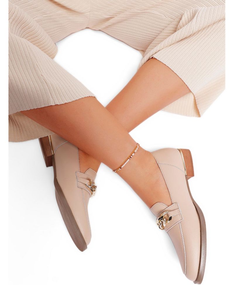 Rag and Co Womens Pola Leather Horsebit Loafers