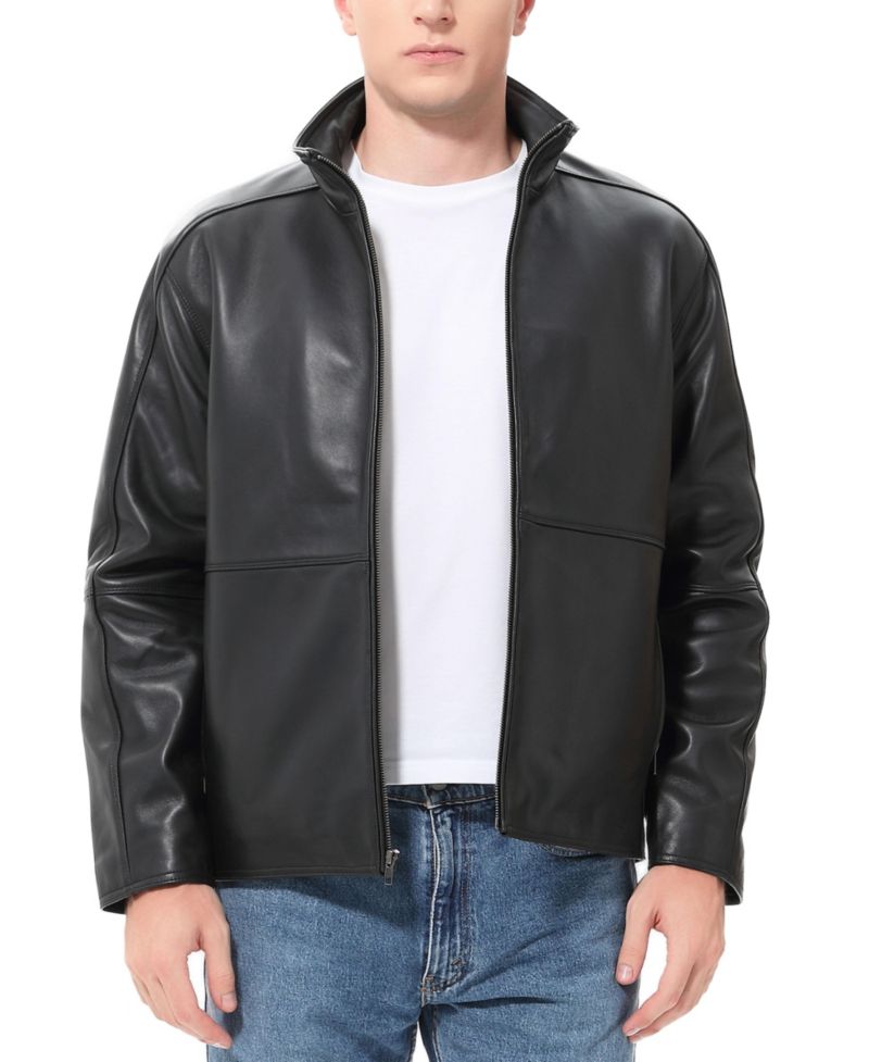 Men Blake Leather Hipster Jacket