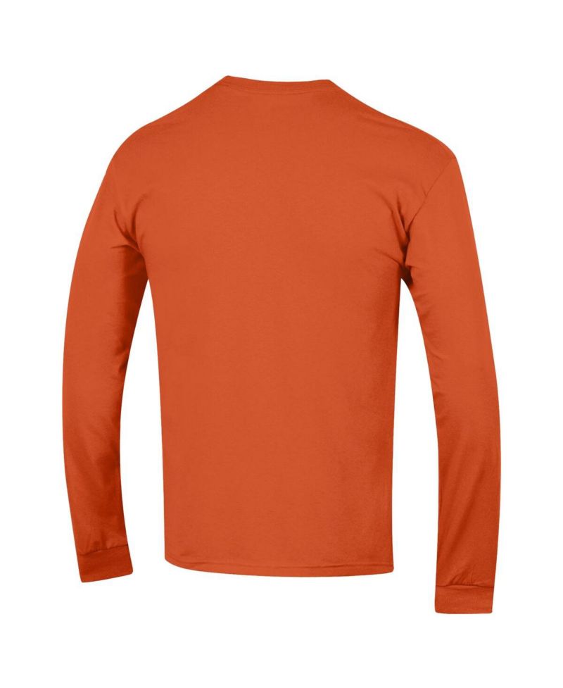 Men's Orange Auburn Tigers Arch Over Logo 2-Hit Long Sleeve T-Shirt