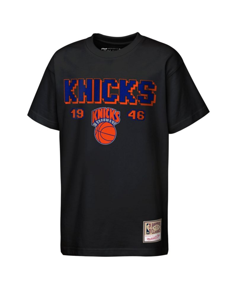 Big Boys and Girls Black New York Knicks Arcade T-Shirt