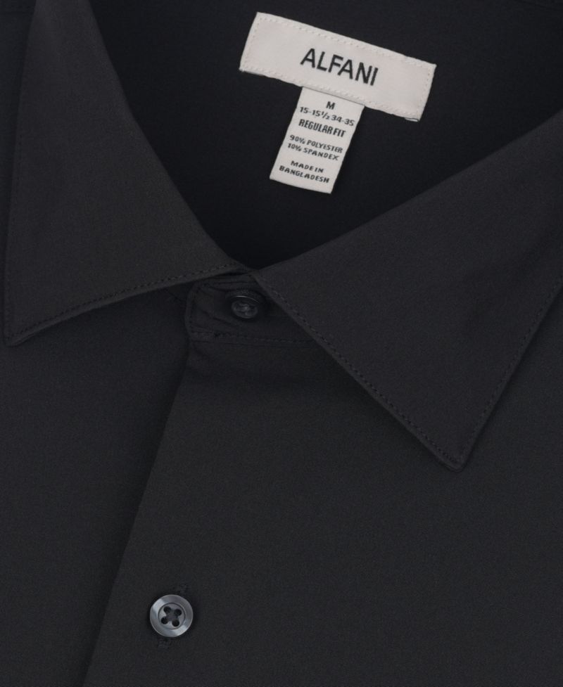 Men's Spread Collar Performance Solid Dress Shirt