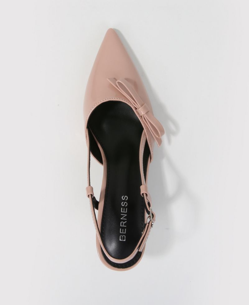 Women's Cornelia Bow Accented Patent Slingback Heels