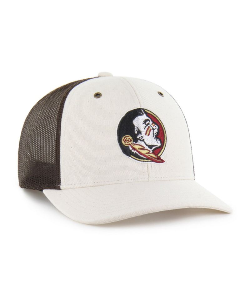 Brand Men's Natural/Brown Florida State Seminoles Undyed Trucker Adjustable Hat