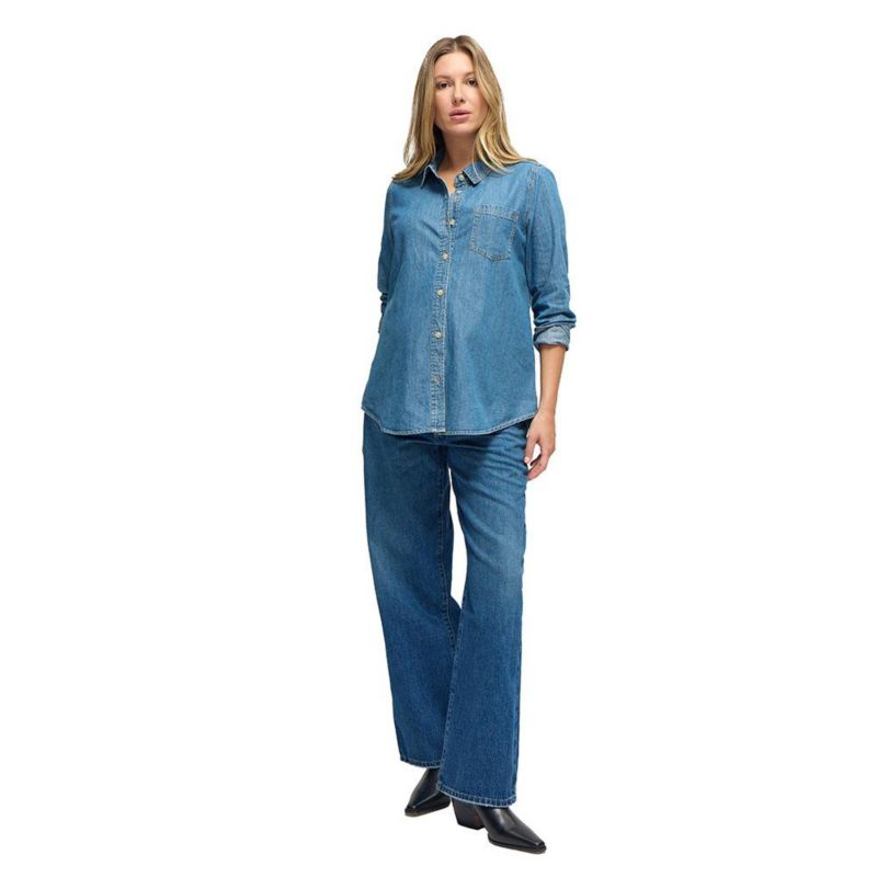 Maternity Ingrid + Isabel Denim Button Down Shirt