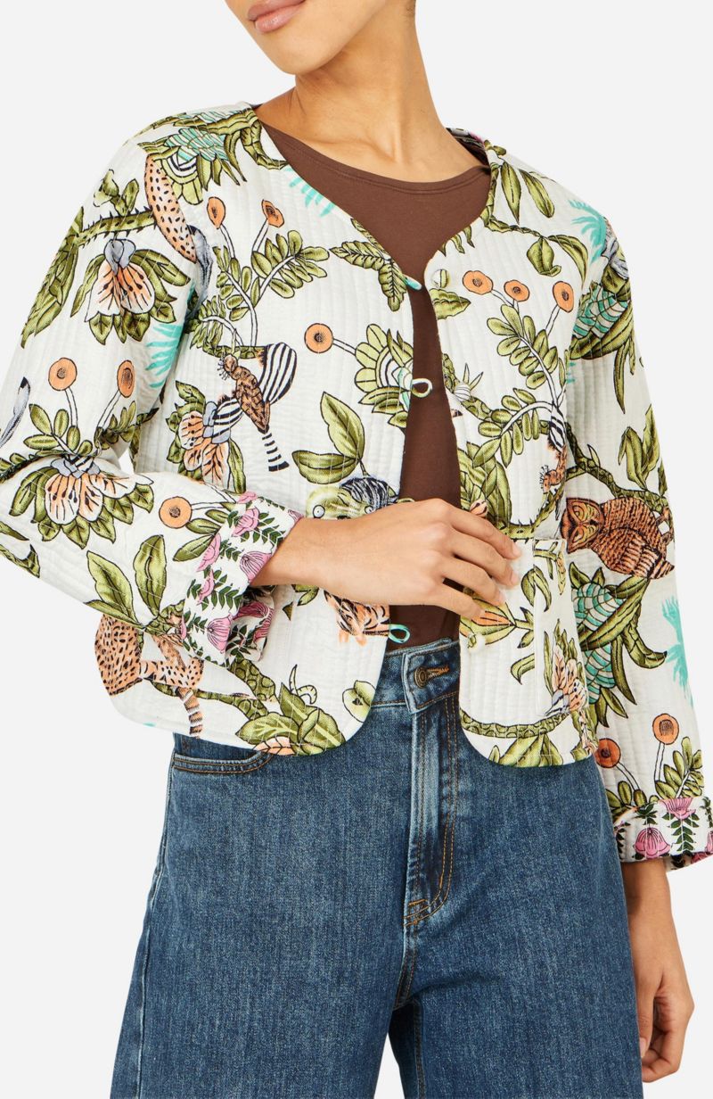Women's Print Reversible Cotton Jacket