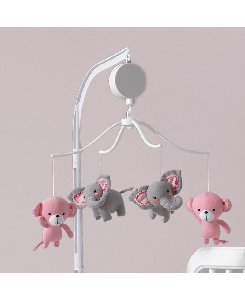 Baby Twinkle Toes Musical Monkey and Elephant Crib Mobile