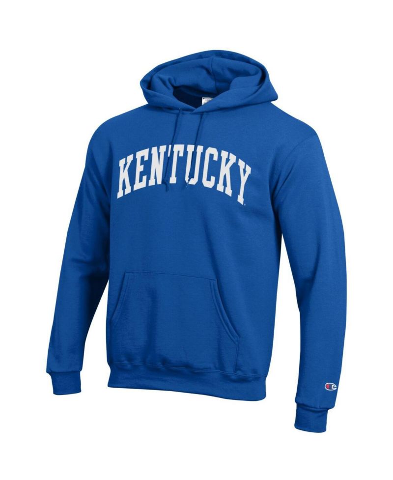Men's Royal Kentucky Wildcats Basic Arch Fleece Pullover Hoodie