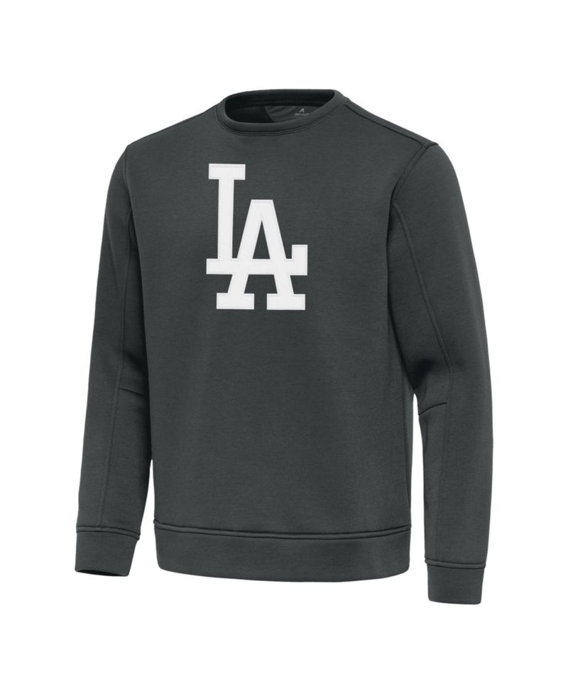 Men's Pewter Los Angeles Dodgers Relevant Lightweight Pullover Sweatshirt