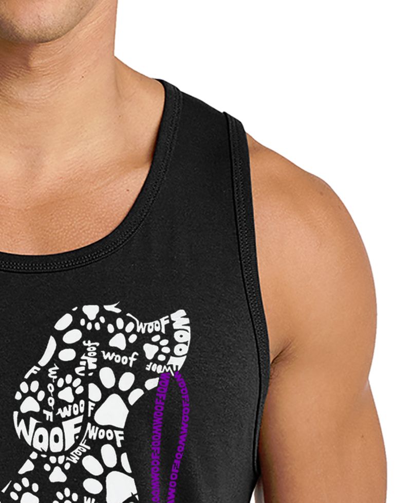 Men's Woof and Paw Print Tank Top