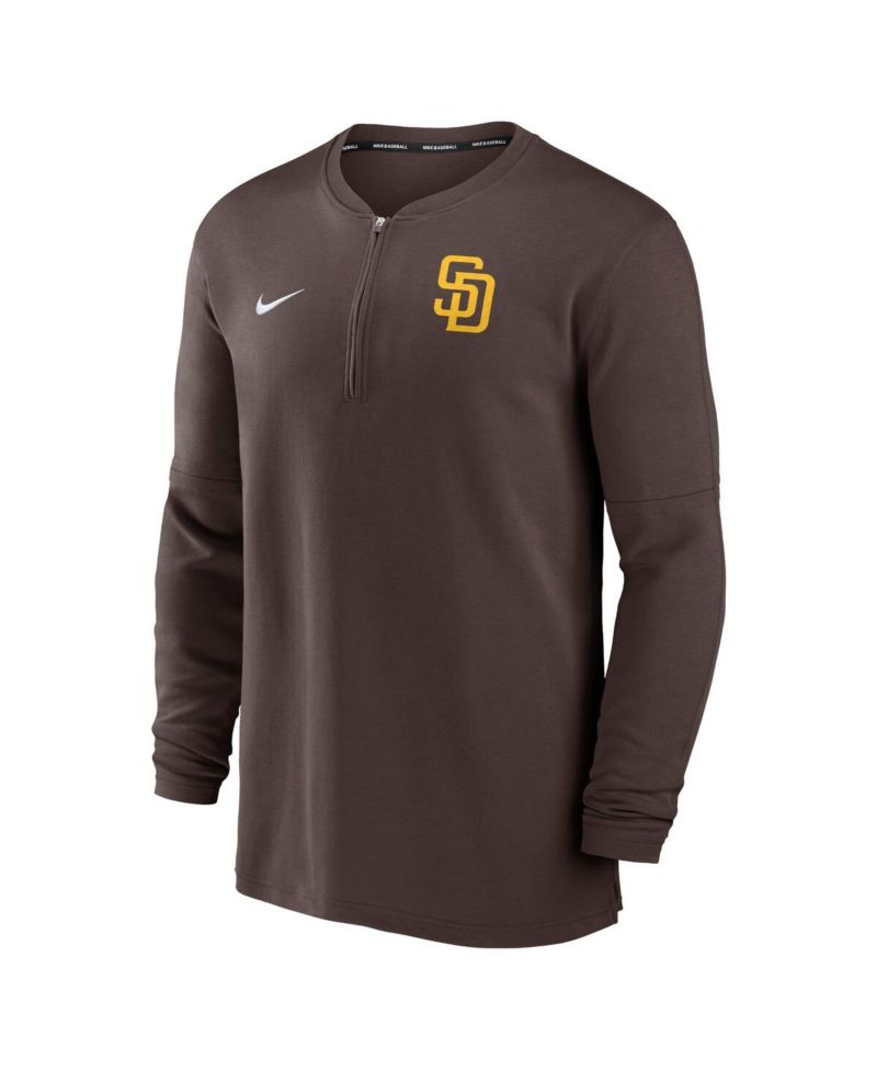 Men's Brown San Diego Padres Authentic Collection Game Time Performance Quarter-Zip Top