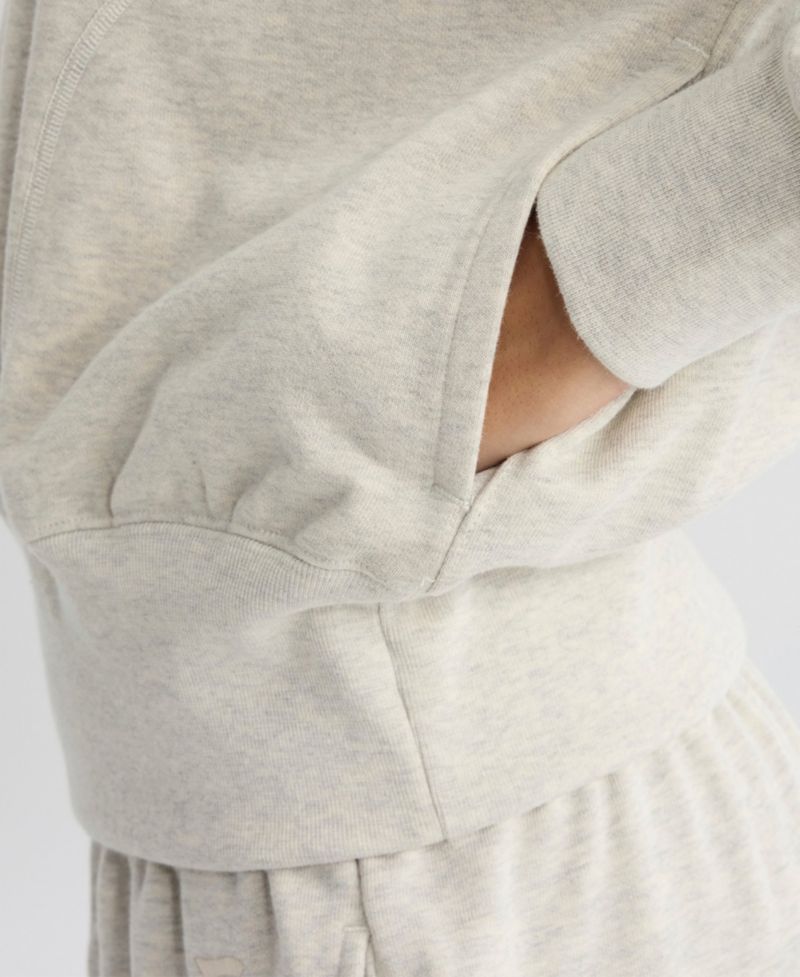 Women's New York Yankees Iconic Terry Quarter-Zip Cropped Sweatshirt