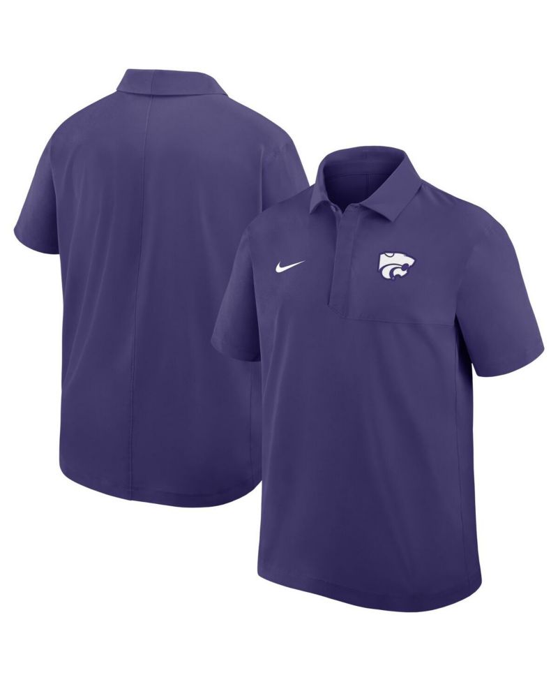 Men's Purple Kansas State Wildcats Woven Polo Shirt
