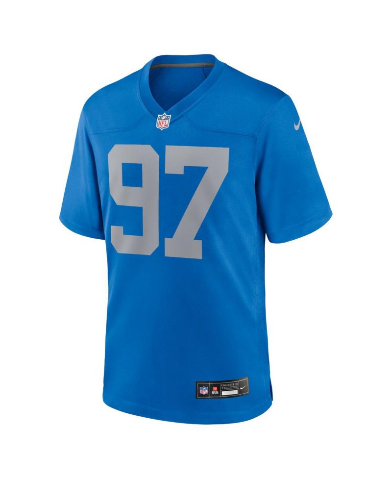 Men's Aidan Hutchinson Blue Detroit Lions Alternate Game Jersey