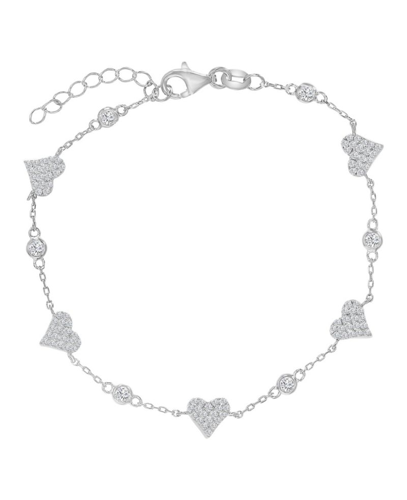 14k Gold-Plated Casual Heart Fashion Bracelet