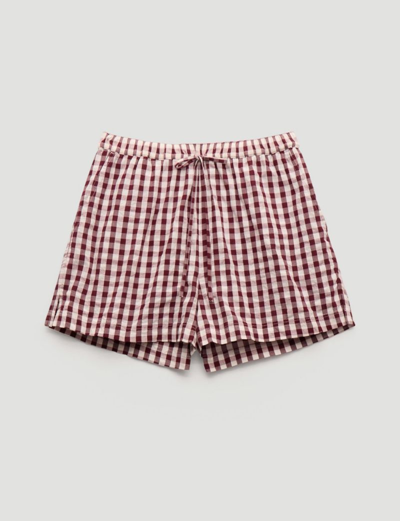 Women's Ernie Gathered Gingham Beach Short