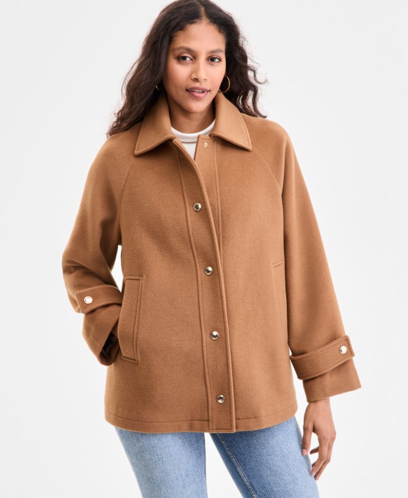Women's Collared Button-Front Coat