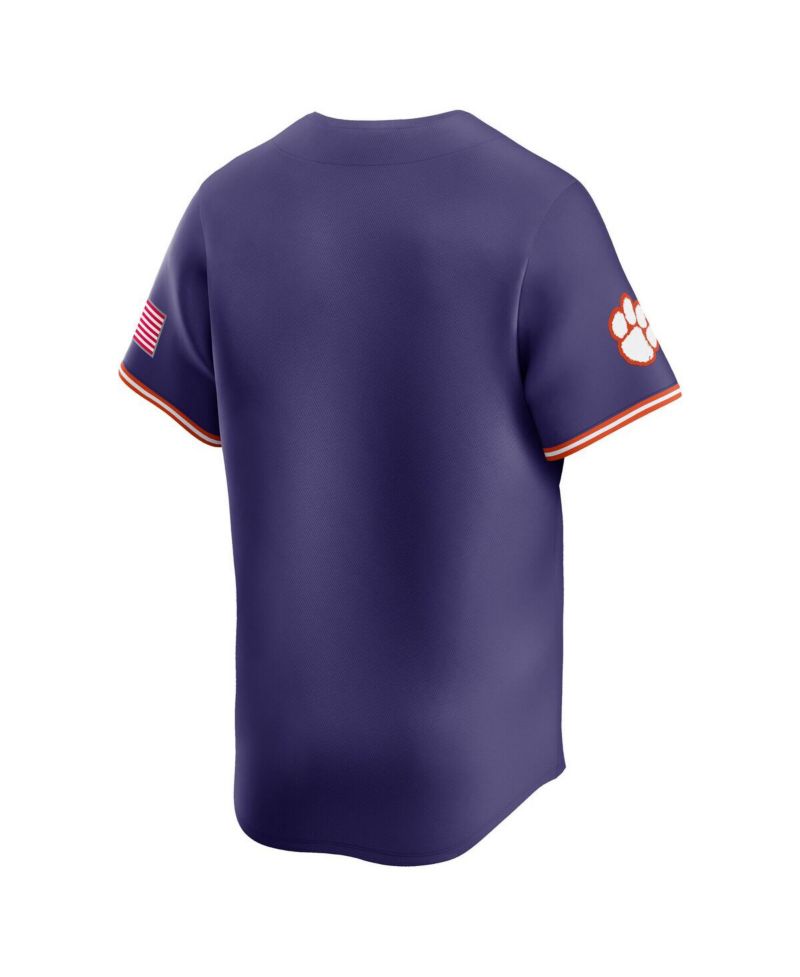 Men's Purple Clemson Tigers College Limited Baseball Jersey