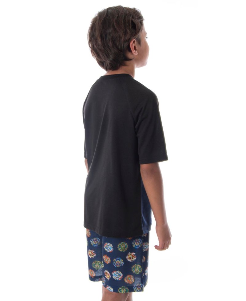 Burst Boys' Spinner Tops 2 Piece Kids Shorts And T-Shirt Pajama Set