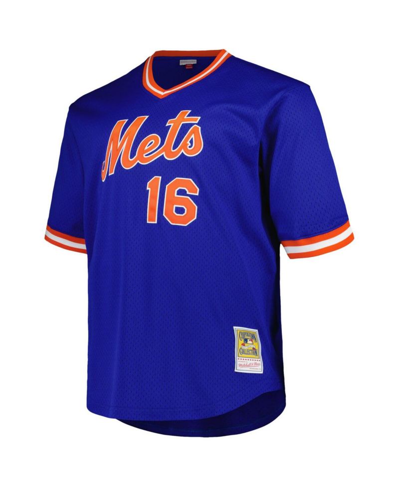 Men's Profile Dwight Gooden Royal New York Mets Big & Tall Cooperstown Collection Mesh Batting Practice Jersey