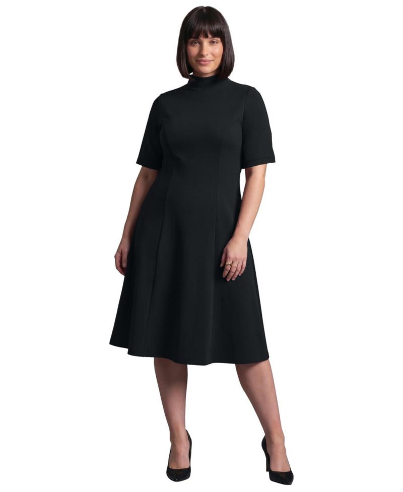 Women's Ponte Fit and Flare Dress
