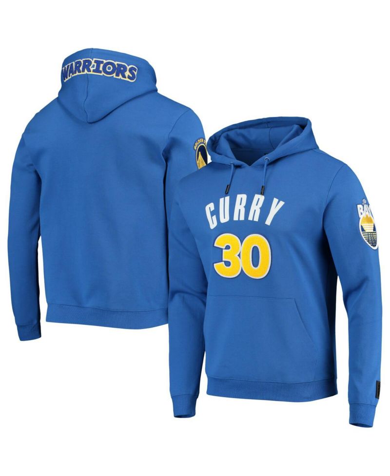 Men's Stephen Curry Royal Golden State Warriors Player Pullover Hoodie
