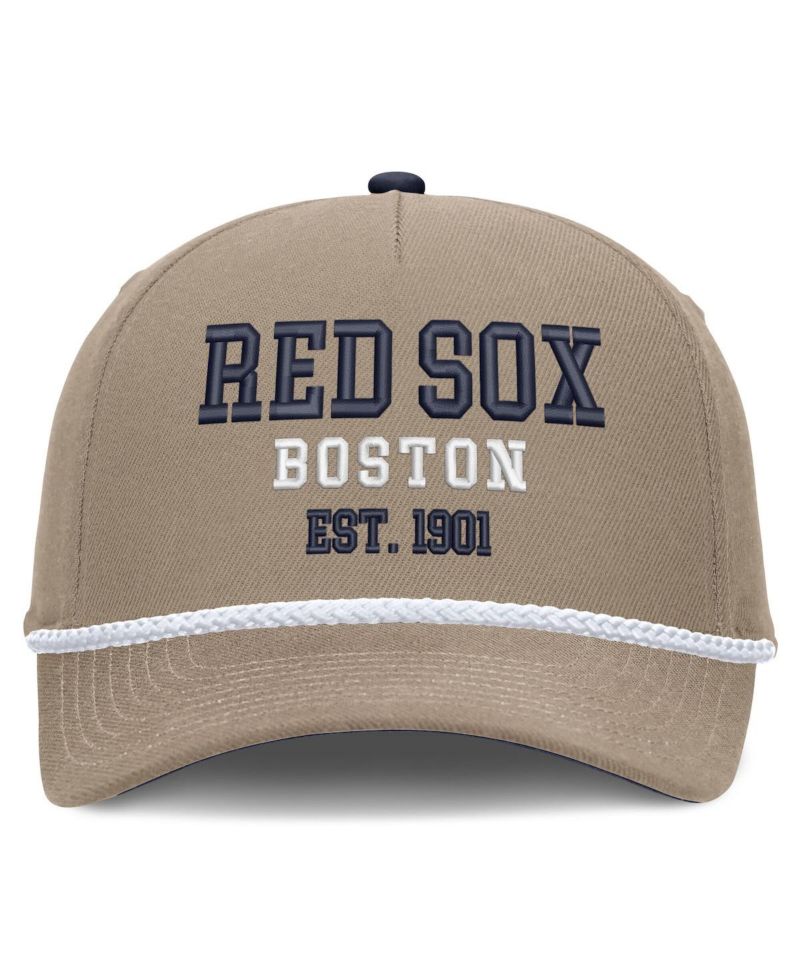 Men's Khaki Boston Red Sox Father's Day Rope Rise Adjustable Hat