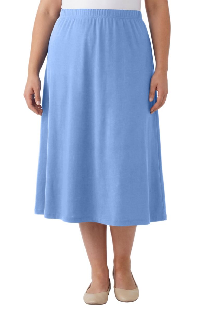 Women's Plus Size 7-Day Knit A-Line Skirt