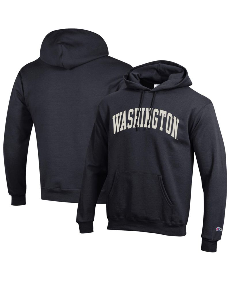 Men's Purple Washington Huskies Basic Arch Fleece Pullover Hoodie