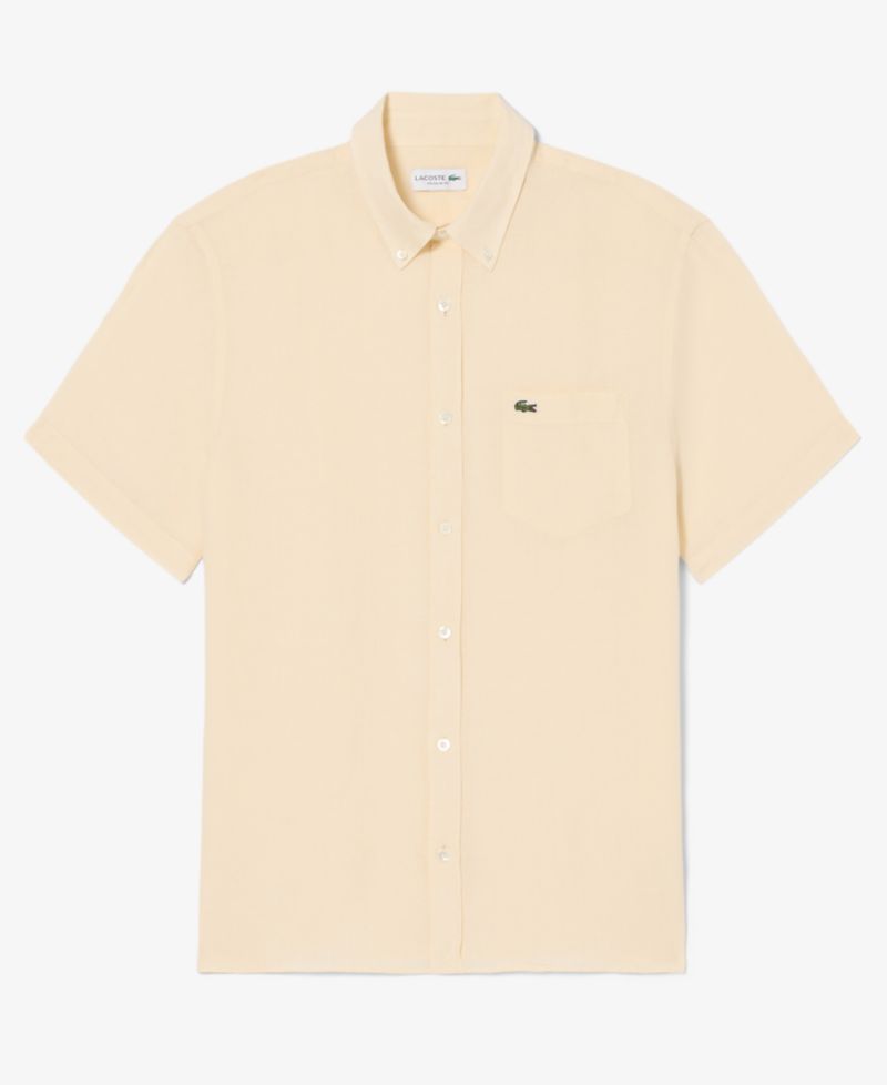 Men's Regular-Fit Logo Linen Shirt