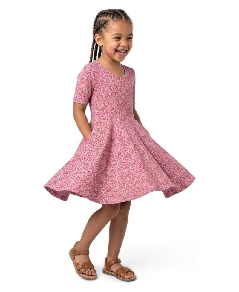 Girls' 4-16 Short-Sleeve Fit & Flare Party Dress