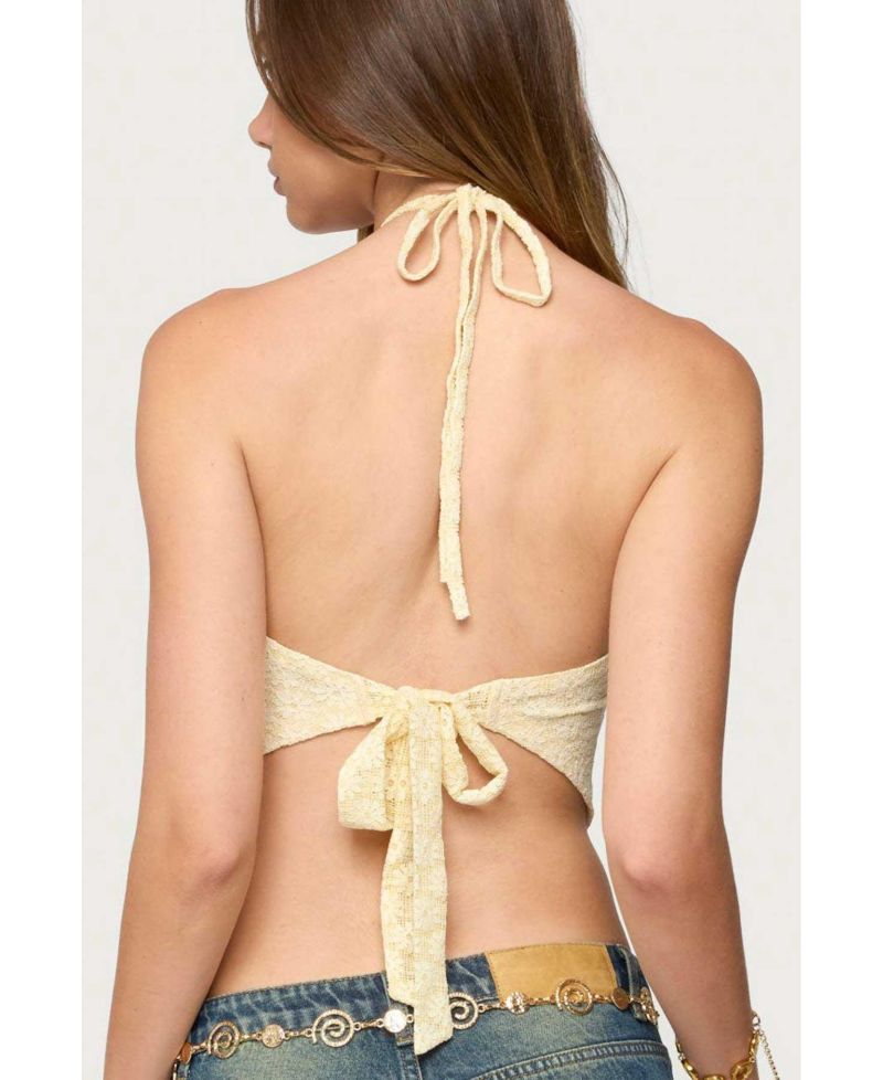 Women's Alana Floral Handkerchief Halter Top