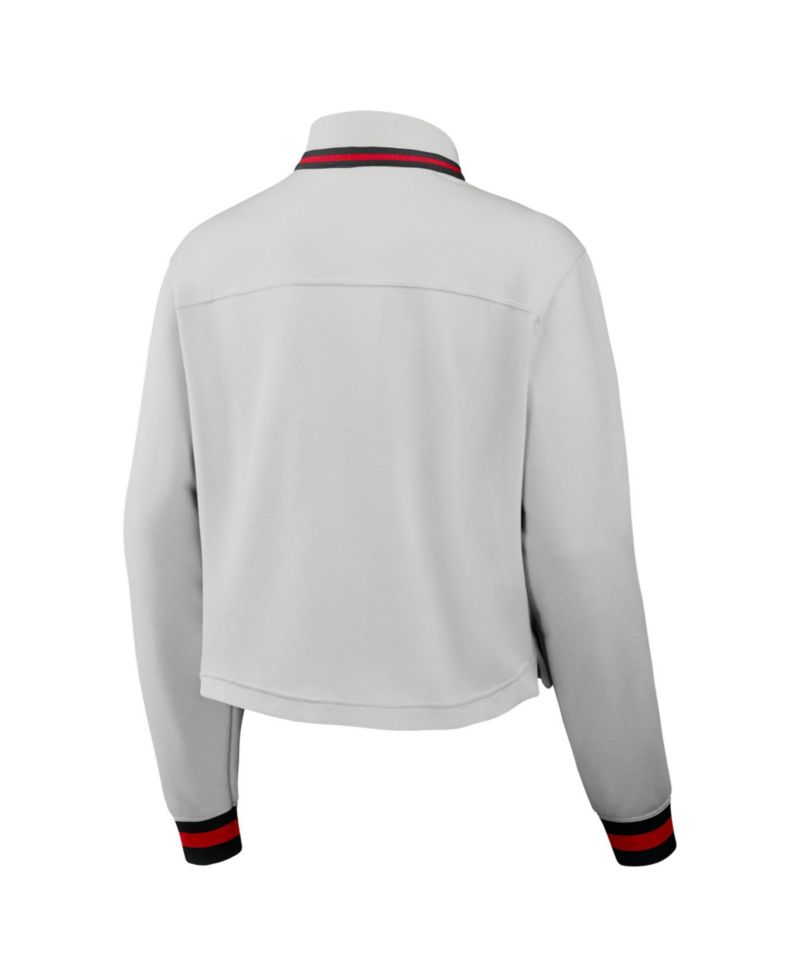 Women's Gray Georgia Bulldogs Legacy Heritage Dri-FIT Half-Zip Sweatshirt