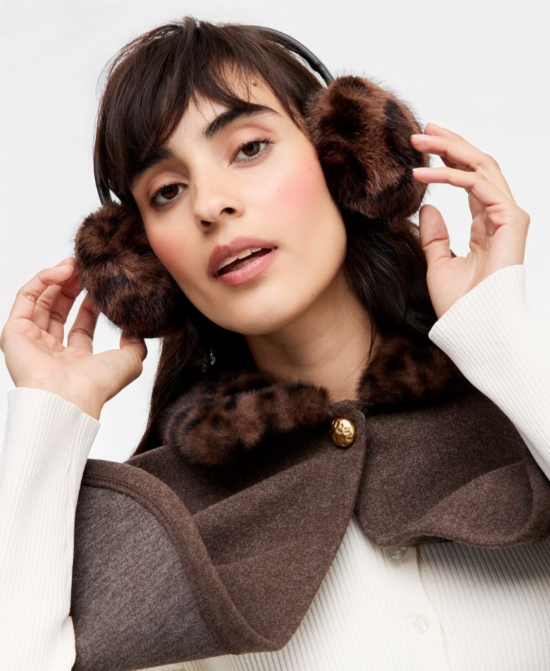 Women's Leopard-Print Faux-Fur Earmuffs