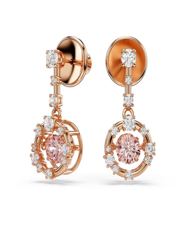 Rose Gold-Tone Plated Star Inspired Drop Earrings