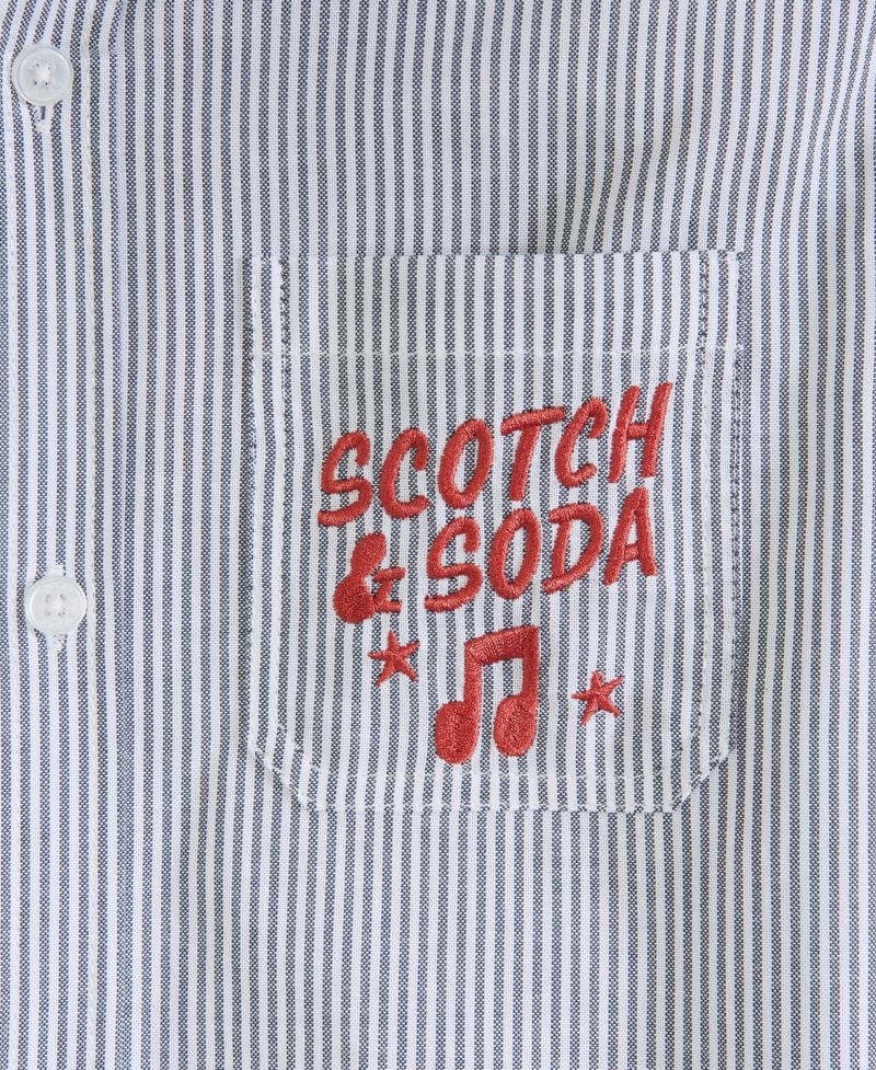 Big Boys Graphic Oxford Shirt