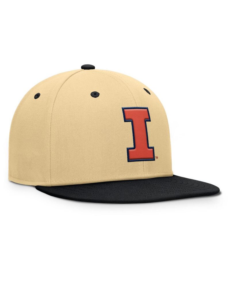 Men's Gold/Black Illinois Fighting Illini Balance Fitted Hat