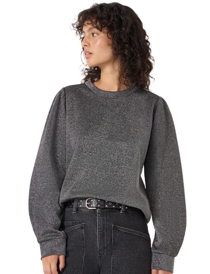 Women's Emily Sparkle Puff Sleeve Jersey Top