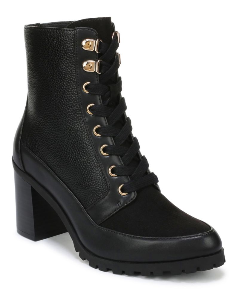 Women's Karissah Lace Up Lug Sole Block Heel Booties