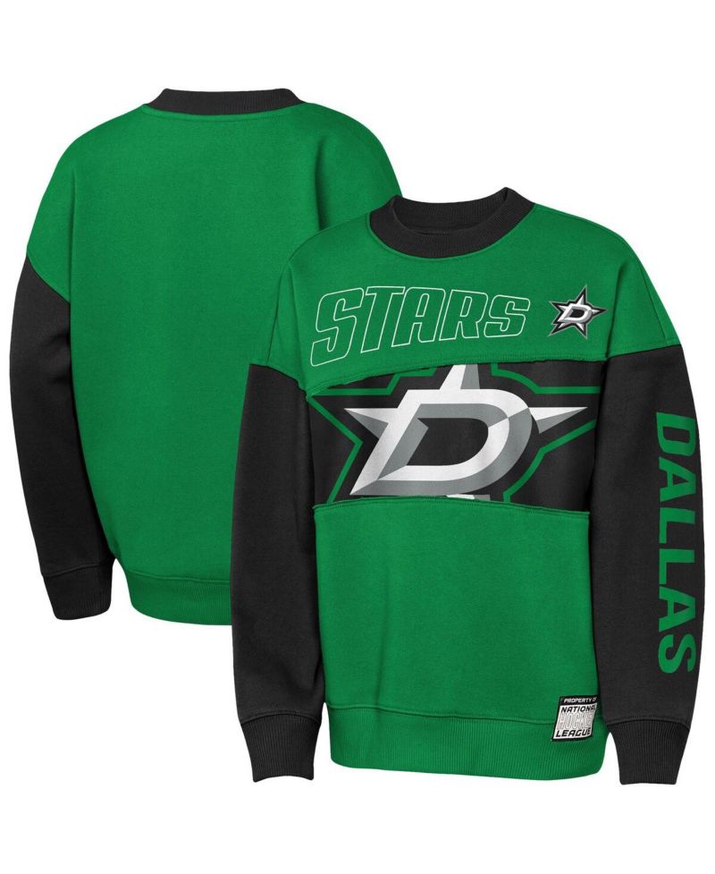Big Boys and Girls Kelly Green/Black Dallas Stars Impact Player Sweatshirt