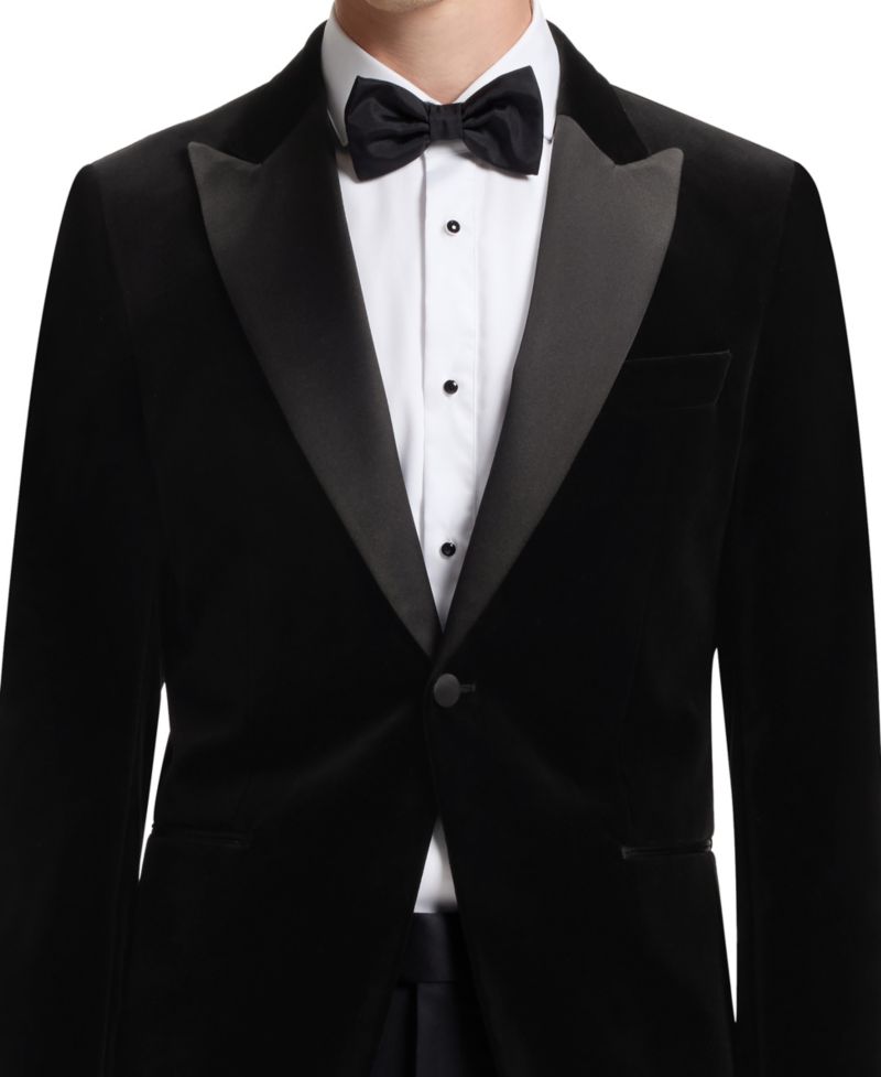 BOSS by Men's Cotton Velvet Slim-Fit Tuxedo Jacket