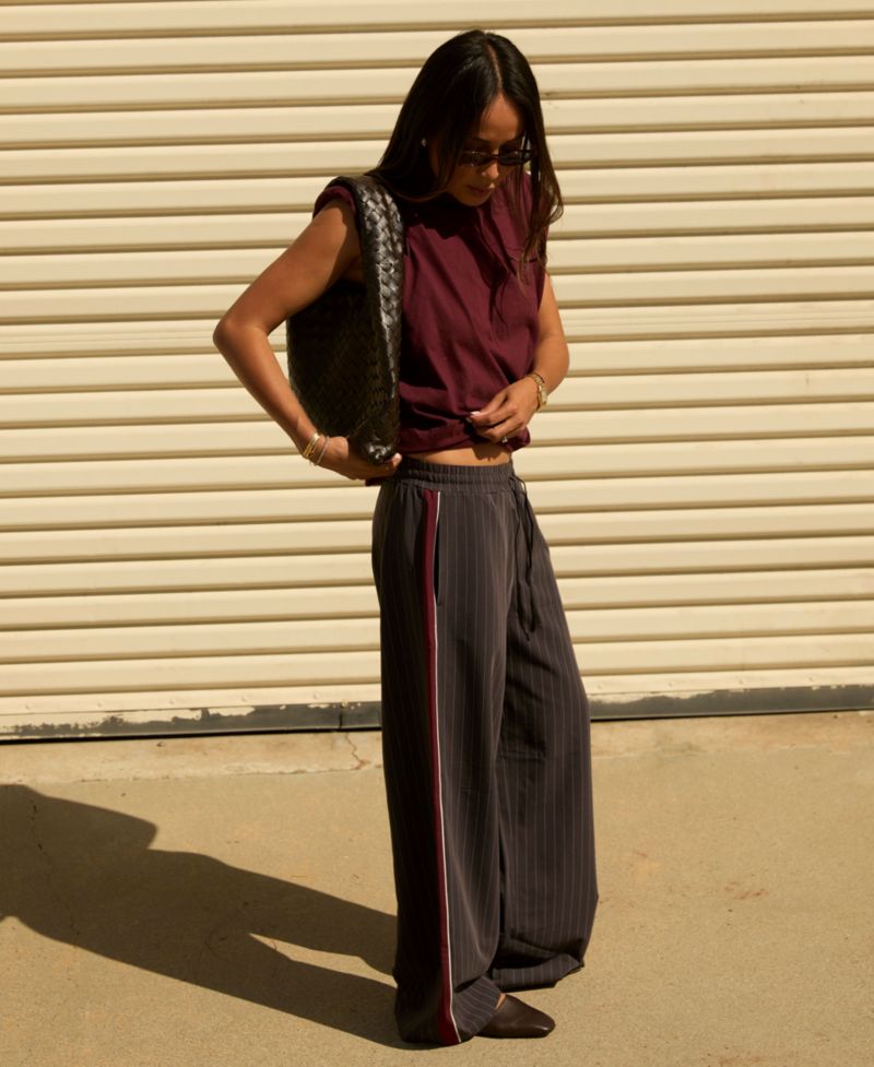 Juniors' Striped Drawstring Pants