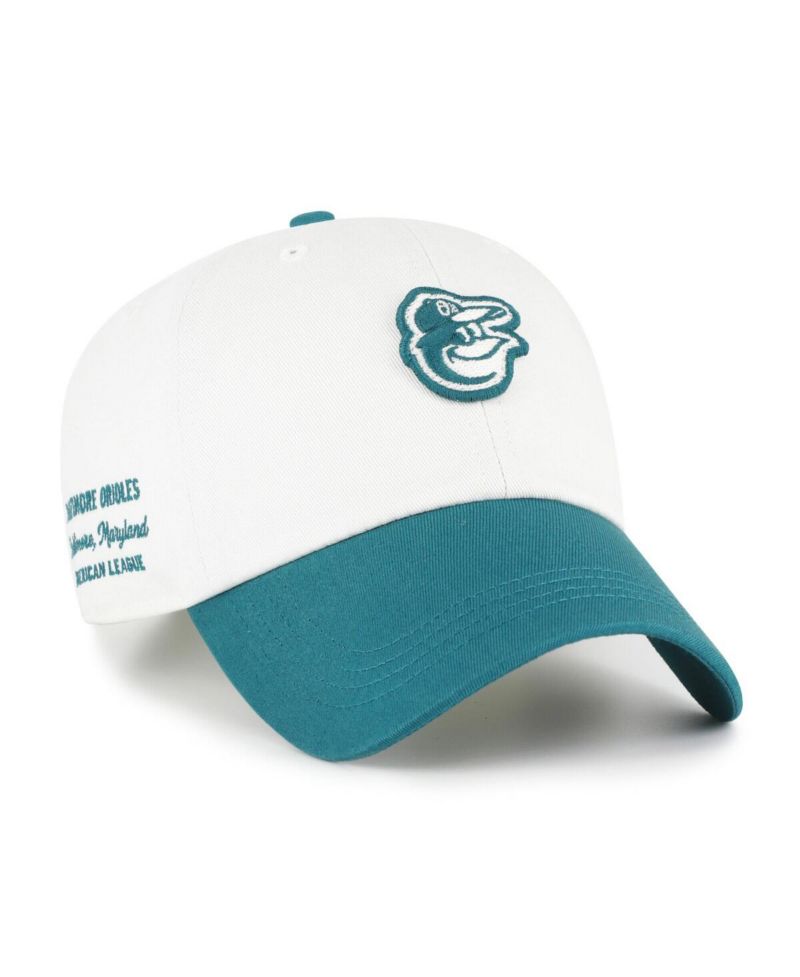 Men's White/Teal Baltimore Orioles Contemporary Tonal Clean Up Adjustable Hat