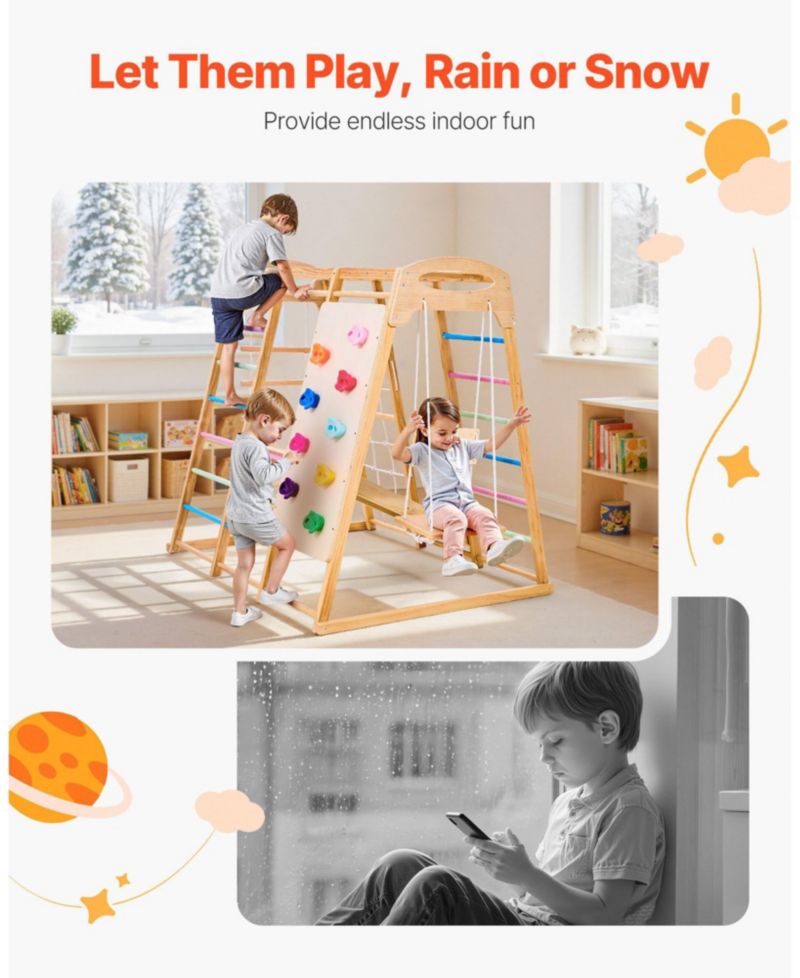 7-in-1 Wooden Indoor Playground