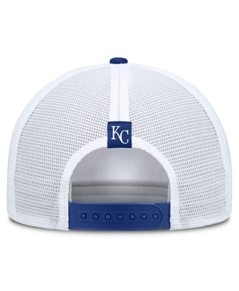 Men's Khaki/Royal Kansas City Royals Rise A-Frame Trucker Adjustable Hat