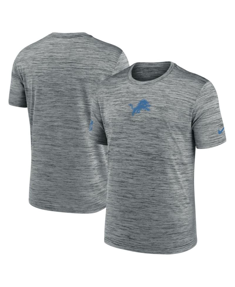 Men's Gray Detroit Lions Big & Tall Sideline Velocity Performance T-Shirt