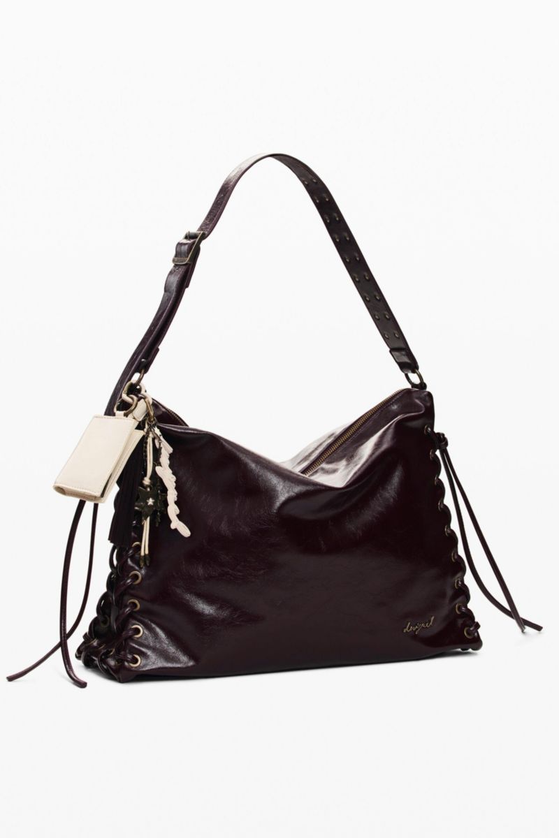 Women's Large Shiny Woven Bag